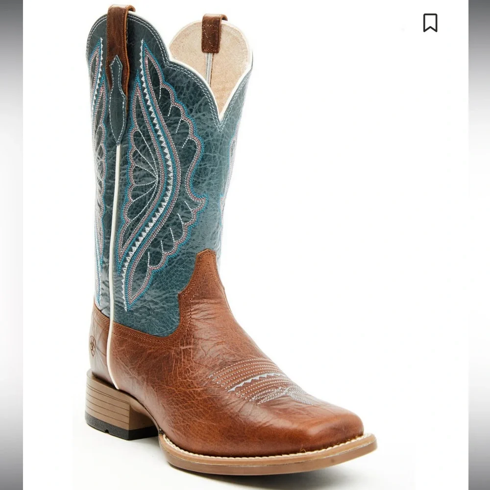 Arita PRIMETIME PERFORMANCE WESTERN BOOTS - BROAD SQUARE TOE, size 7 - Picture 1 of 12